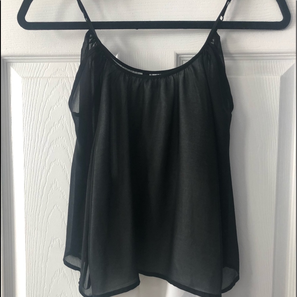 Sheer sexy Black and white Tank